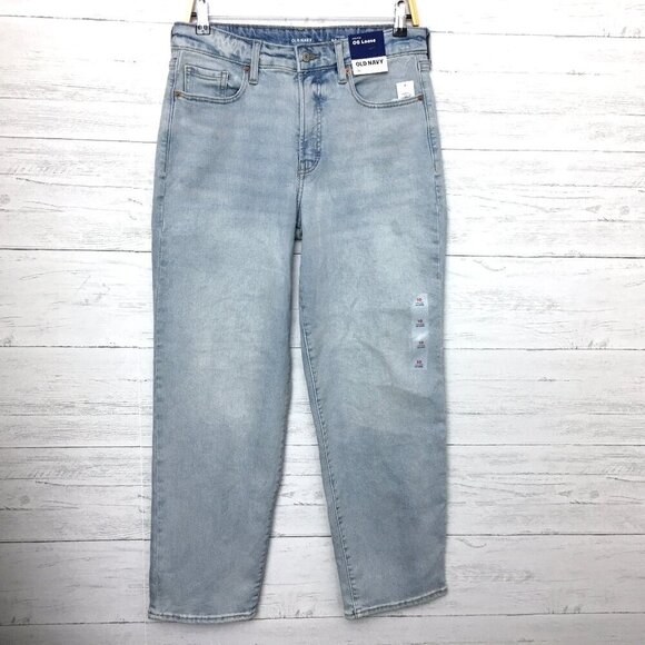 Old Navy Denim - NEW Old Navy O.G. Loose High Rise Straight Leg Light Wash size 10 length 29"